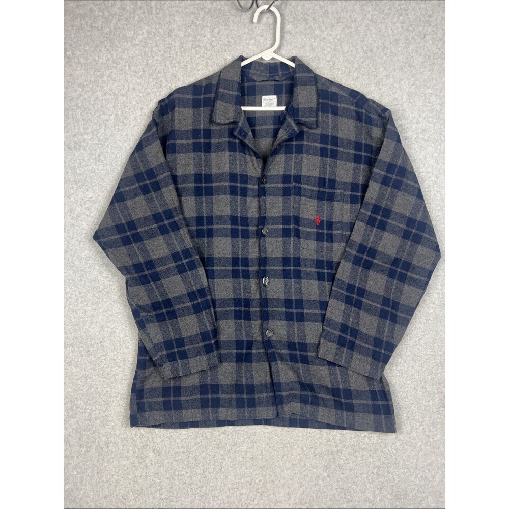 Polo Ralph Lauren Pajama Shirt Mens S/M Flannel Red Pony Button Down